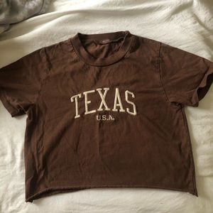 Brown Brandy Melville Texas Shirt